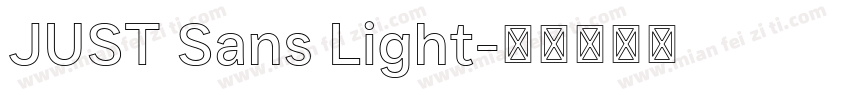 JUST Sans Light字体转换